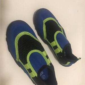 Kids Blue and Lime Slip-On Water Shoes